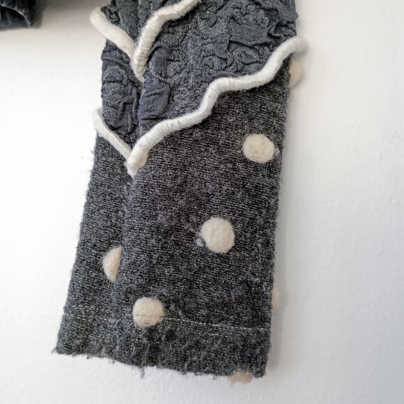 Vintage bedazzled Textured Knit Turtleneck Sweater Polka Dot Top – S/M - Picture 2 of 6